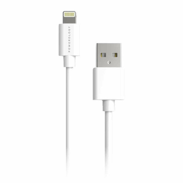 Powerology Data&Fast Charge (3m/9.8ft)Lightning - White
