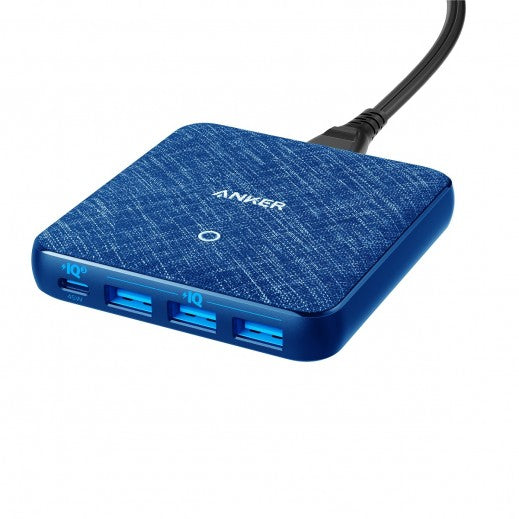 Anker PowerPort Atom III Slim(Four Ports)Blue