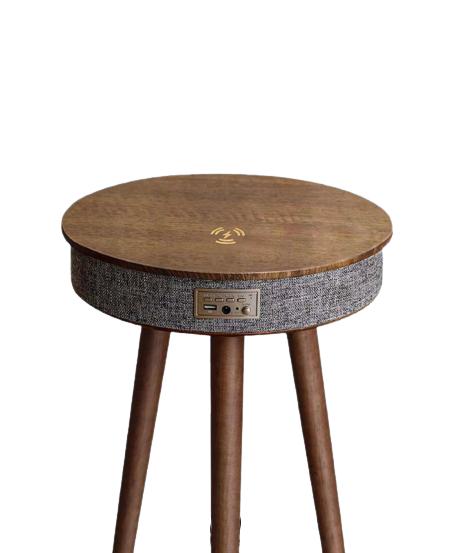 CUBE Coffee Table Speaker Wireless Charging - Brown