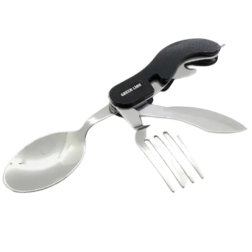 Green 4 in 1 Cutlery Set