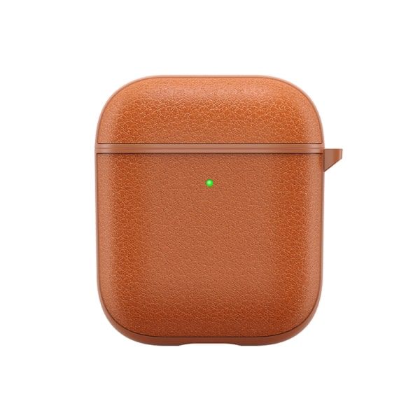 Wiwu Calfskin Genuine Leather Airpods 1/2 Case-Brown