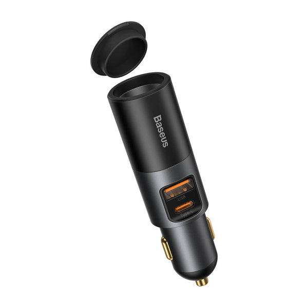Baseus Car Charger With Cigarette Lighter Expansion Port U+C 120w