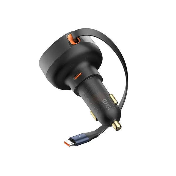Baseus Enjoyment Pro Built-in Retractable Cable Car Charger 60W