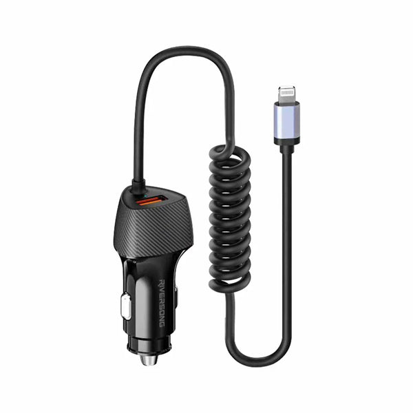 Riversong Safari C3 Fast Car Charger Built-in Lightning Cable