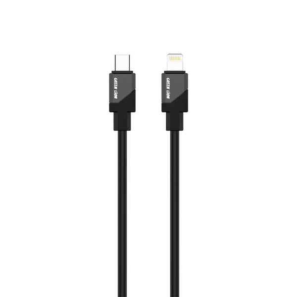Green Lion USB-C To Lightning Silicone Cable 1M-Black