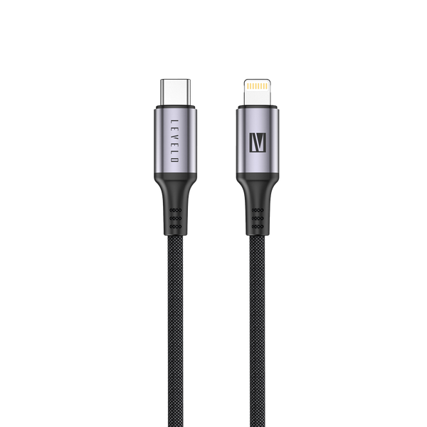 Levelo Otto USB C to Lightning Cable 1.2M-Black