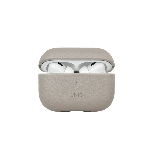 Uniq Lyden Leather Case For Airpods Pro 2 - Ivory/Lichen Green