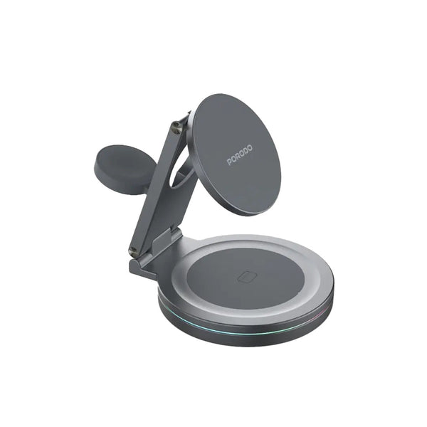 Porodo FWC039 Rotating Base Three-Device Wireless Charger