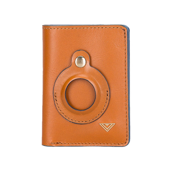 Birmingham Edition - EXTEND Genuine Leather AirTag Wallet - Golden Brown