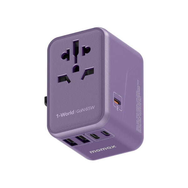 Momax 1-World 65w Gan Ports - Purple