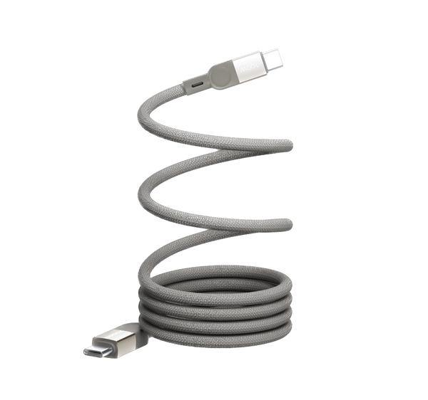 Momax Mag Link 100W USB-C To USB-C Magnetic Cable DC36-Natural Titanium