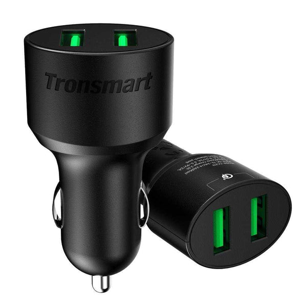 Dual USB Car Adapter (Black) ||Code:37900