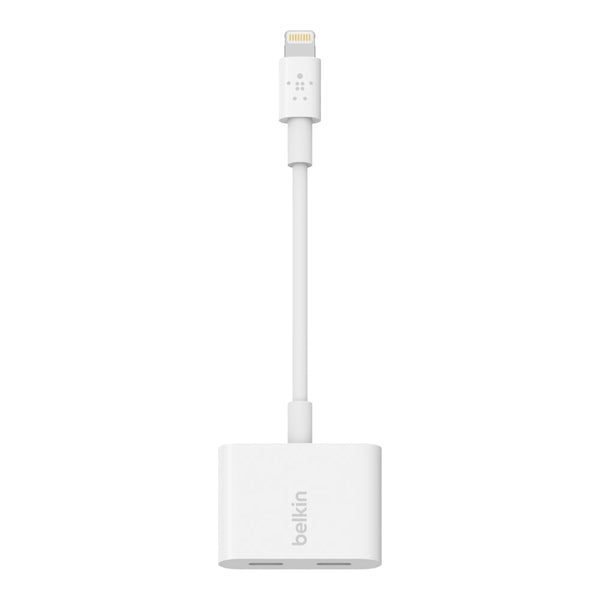 Belkin Lightning Audio+Charge Rockstar Adapter - White