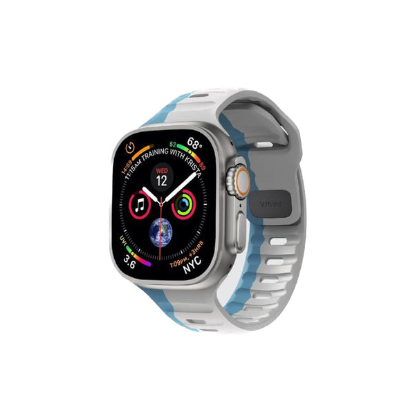 Pawa Lagos Limited Edition Silicon Strap For 45/49MM-Grey/Blue